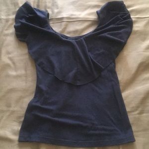 Girls navy blue ruffle tank size 7